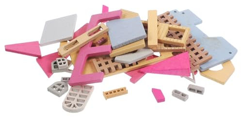Vaguelly Unvollendetes Holzmodell Für Mini-villen Puppenhaus-bausatz Kreative Dekoration Für Kinderzimmer Aus Stabilem Holz Fördert Die Kreativität Und Geschicklichkeit Für Bastel Und