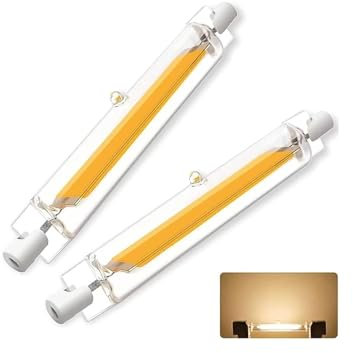 R7S LED 78mm Dimmbar, 10W R7S 78mm Glühbirne Ersatz für 100W Halogenlamp, Lampen Warmweiß 3000K 1000LM Kein Flackern, 360°Abstrahlwinkel LED Stab,Leuchtmittel,2er Pack