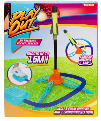 Play Out Luftdruck Rakete Startbasis mit 3 Raketen