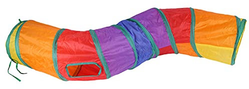 S Geformte Katzentunnel, Kollapsibel Interactive Peek Hole Pet Tube Toy Maze Cat House für Kaninchen, Kätzchen, Frettchen, Welpe