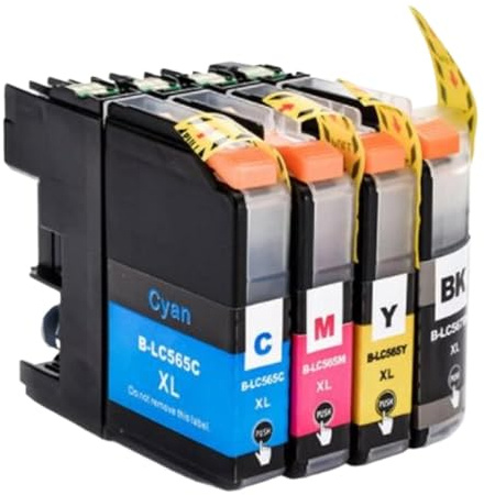 CbErFVK Kompatibel mit 4pcs Ink Patrone Set LC567XL LC565XL mit Chip-Druckern MFC-J2310 J2510 J3520 J3720