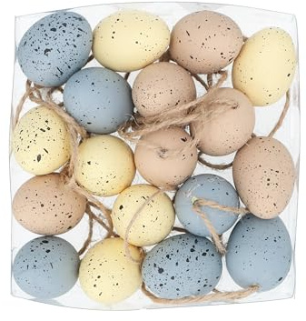 Gisela Graham Speckled Easter Egg Hanging Decorations, 3cm, Box of 18, Pastel Multi-Colour