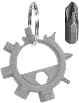 Keychain Screwdriver Tool - 2-Piece Stainless Steel, Portable Phillips &