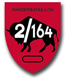 Aufkleber/Sticker 2 KP PzBtl 164 Panzer Bataillon Kompanie BW 6x7cm A1185