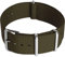 CampTeck U6951 - Nylon Ersatz Uhrenarmband Militär Uhrband (Breite 18|20|22|24mm) mit Verschlussschnalle aus rostfreiem Stahl für Spring Bar Uhren - Olivgrün - 22mm