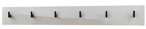 Vladon Wandgarderobe Wandpaneel Garderobenpaneel Linea, Made in Germany, in Sandgrau Hochglanz