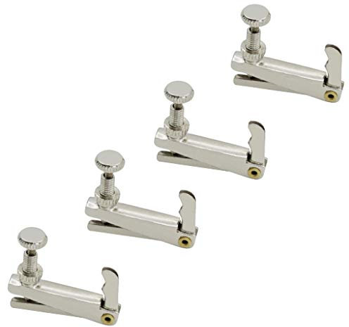 4er Pack 3/4 4/4 Violine Geige Feinstimmer Streichinstrumente Ersatz - Silber