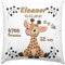 Baby Geschenk Kissen mit Namen und Geburtsdaten - Geburt Junge oder Mädchen Geburtsgeschenk Babykissen -personalisierte Babygeschenke -taufgeschenk von Taufpaten - neugeborenen Motiv Giraffe taufe