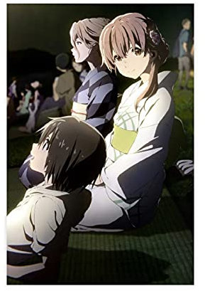 Anime-Poster A Silent Voice 22, Leinwand-Poster, Schlafzimmer, Dekoration, Sport, Landschaft, Büro, Raumdekoration, Geschenk, 40 x 60 cm, ohne Rahmen: