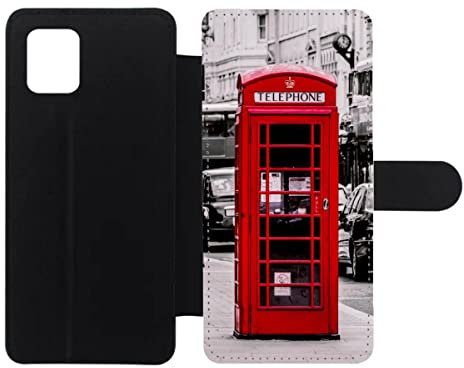 Etui Cuir pour Samsung Galaxy Note 10 Lite Cabine téléphone Londres - Cabine Rouge London - Housse Fermeture magnétique