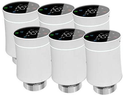 Qiumi Zigbee Thermostat Radiator Ventil, Tuya ZigBee3.0 Smart Programmierbarer Thermostat, Temperaturheizung, Alexa, Googlehome Sprachsteuerung