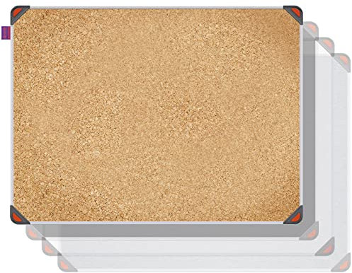 Premium Pinnwand IDEA EDGE – Design meets Nachhaltigkeit - Korktafel mit Rahmen in 3 Größen – Selbstheilender Kork – Kombinierbar mit anderen Boards der EDGE-Serie - 60x90 cm