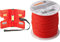 Connex Pfostenwasserwaage 13,5 cm, COXT743135, Rot & Meister Maurerschnur rot - 100 m Länge - Ø 1,7 mm - Polyethylen geflochten - Knotenfest - Reißfest & Belastbar - Auf Spule/Richtschnur / 6305400