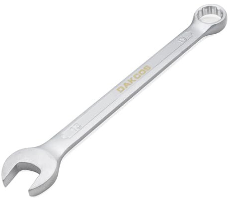 DAKCOS Llave combinada métrica de 13mm superficie cromada mate de CR-V