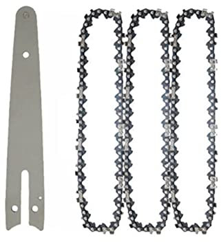 Fhjsyeirly 1/4 Chainsaw Chain Guide 6 Inch Portable Electric Saw Mini Chainsaw Logging Blade Pruning Chain Saw Chain Accessories