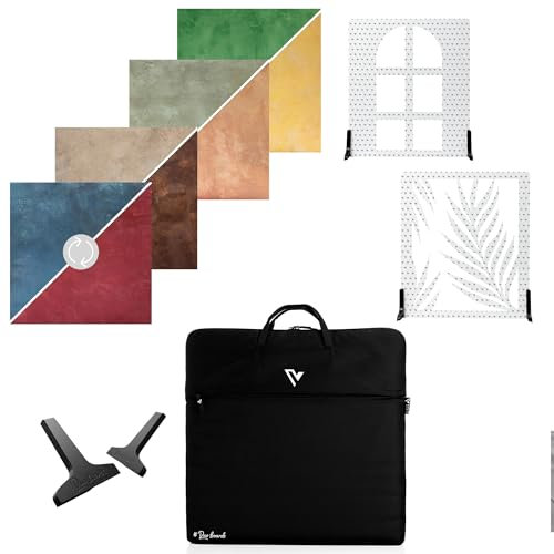 V-FLAT WORLD The Duo Board Background Textured Kit, 4 x Duo Boards (24x24) - 2 x Shadow Boards - Duo Legs and Carry Bag Included