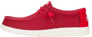 HEYDUDE Wally Stretch Sox - Zapatos Estilo Mocasín para Hombre, Red, 42