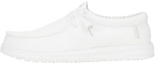 HEYDUDE - Men's Wally Stretch Sox Slip-On Shoes, White, 8 UK