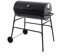 Charcoal Barbecue Grill with Trolley, Panana, Black (Oil Drum Charcoal BBQ Grill with Cover)