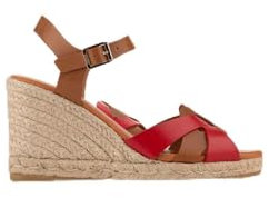 Kanna SIENA Extrakomfortable Keil-Espadrilles - ECODESIGN (Rot 439-40)
