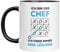 Lustige Tasse mit Spruch | Ich bin der Chef, ich finde immer eine Lösung | Mit Tic Tac Toe-Motiv | Geschenkidee für den Boss | Kaffeebecher 330 ml