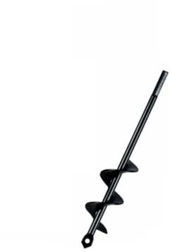 Becho Auger Drill Bit - 3/8 Inch Hex Drive - 1.57 x 8.67 - 2 Pack - Carbon Steel - Spiral - Garden, Post Hole, Tree & Fence Drilling