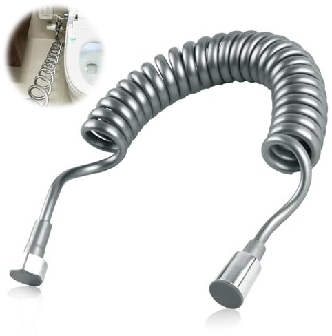 Annlpoy 3m duschschlauch brauseschlauch teleskop-wasserschlauch bidet,duschschlauch anti twist,Dehnbarer Schlauch für Handbrause, WC-Spritzpistole, Bidet und Haustierdusche