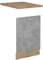 Vicco Geschirrspülblende R-Line, Geschirrspüler Fronttür, Beton, 45 cm, AP Eiche