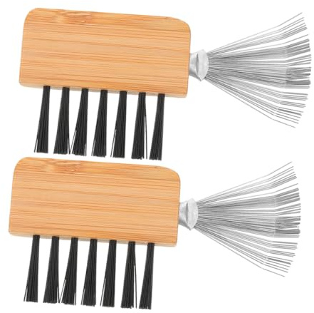 BELLIFFY Cepillo de Limpieza 2 Piezas para Cepillos de Cabello y Soportes de Ikebana, Compacto y Portátil, Elimina Pelo Resistente, Uso en Salón y Viaje