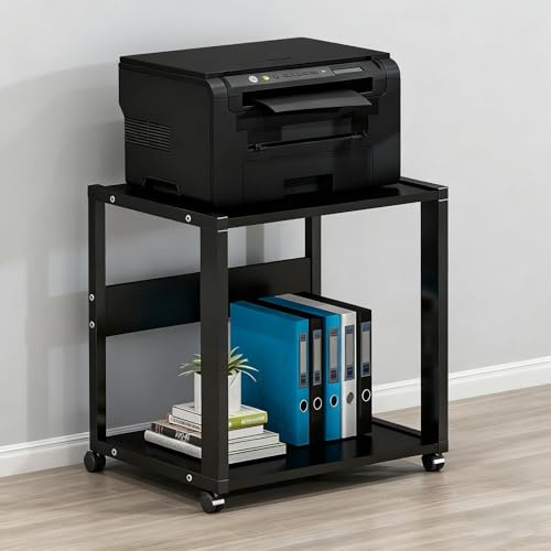 SOFACHEN 2/3-stöckiges HiFi Rack Audio Regal, AV-Regal, Medienregal, Komponenten-Stereo-Rack mit Universalrädern, Audio Schrank für Wohnzimmer, Spielzimmer, Schlafzimmer(Style 1)