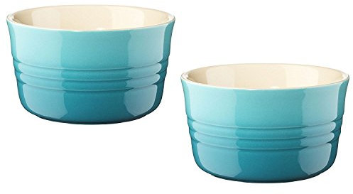 Le Creuset Stoneware Set of 2 Ramekins, 0.2 L, Teal, 91002800490000