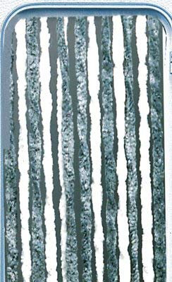 Flauschvorhang 100 x 200 cm weiß-grau