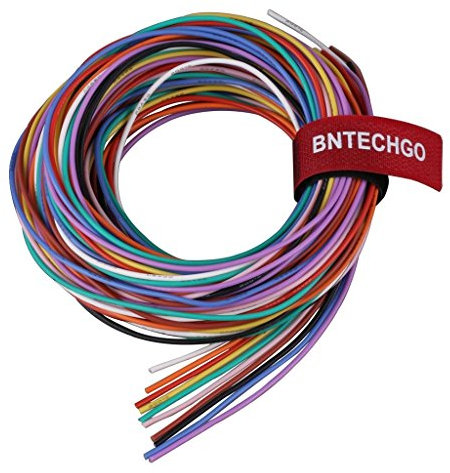 BNTECHGO Kit di fili in silicone da 22 gauge ultra flessibile a 10 colori ad alta resistenza 200 gradi C 600 V silicone Rubber Isolation 22 AWG Silicone Wire 60 Beach of Tinned Copper Wire Model Cable