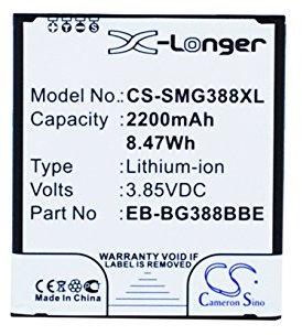 CS-SMG388XL Batterie 1900mAh Compatible avec [Samsung] Galaxy Active Neo, Galaxy Xcover 3, xCover 3 2016, Xcover VE 2016, SC-01H, SGH-N533, SM-G388, SM-G388D, SM-G388F, SM-G389F remplace EB-BG388BBE