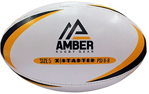 Amber Training Starter Rugby Ball X-Trainer Size 5 Starter Rugby Ball X-Trainer, White, Size 5, EUXSTARTER5