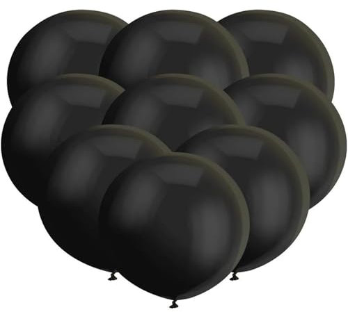 18 Zoll Großer Runder Ballon Latex Riesiger Luftballone Jumbo Dicke Ballone für Foto-Aufnahmen/Geburtstag/Hochzeitsfest/Festival/Event/Karnevals-Dekorationen 30ct / Pack Schwarz