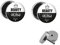Treuheld® | Set - Beauty & Psycho - 2 Ohrstecker zum Schrauben mit Krone - SCHWARZ-WEIßE Fake Plugs - Ø 10mm - Ohrringe Fakeplug - Silber Ohrring in Schwarz-Weiß - Chirurgenstahl Faketunnel