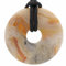 Lebensquelle Plus Edelstein Donut Ø 30 mm + Baumwollband | Naturstein Anhänger Halskette | Echte Heilsteinkette inkl. Band (Crazy-Lace Achat)
