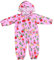 Gagacity Pioggia Completo Bambini Pioggia Cappotto Impermeabile Impermeabile in Un Unico Pezzo 75-135cm Rosa/M