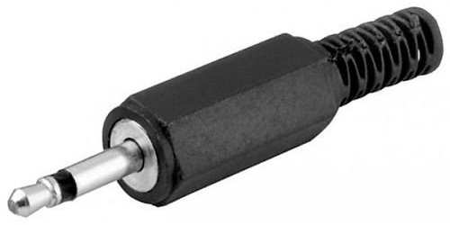 CABLEPELADO Audio-Klinkenstecker TS 3,5 mm | Lötart DIY | geeignet für AV-Receiver, Auto-System, IR-Sender | Schwarz | PVC