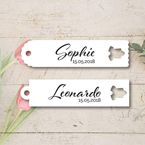Geschenkanhänger Tags Etiketten Taufe Geburt Personalisiert
