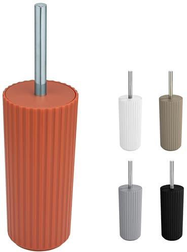 WK Alstar Enclosed Toilet Brush and Holder (Terracotta)