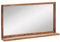 Woodkings Sydney Bad Spiegel I 105x60 cm Holzrahmen Akazie hell I Badspiegel mit Ablage I Wandspiegel Badezimmer