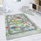 Paco Home Kinderteppich Teppich Kinderzimmer Spielmatte Spielteppich Straßenteppich rutschfest Modern Grau, Grösse:150 cm Rund