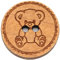 NaturSchatulle Holzknöpfe Gravur Motiv Teddybär 12-30mm I 25 Stück Kirsche 2 Loch Knöpfe Holz DIY Basteln Nähen Schmuckherstellung Annähen Rund 15mm