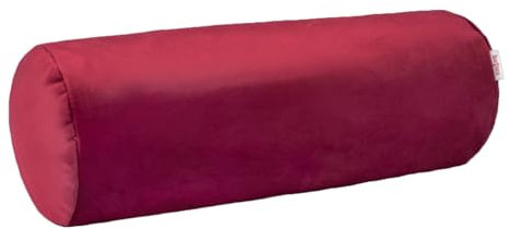 beties Samt&Sonders Serie Nackenrollenbezug ca. 15x40 cm Nackenrollenhülle Samtkissen Dekokissen aus einem Deutschen Unternehmen in hochwertiger Qualität (Karmin-rot)