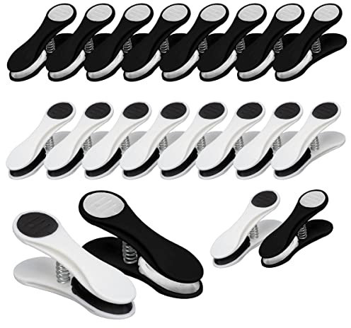 ARVO Lot de 20 Pinces à Linge Douces pour Corde à Linge, épingles à Linge, Pinces à Linge, Pinces à Linge Noires, Blanches, Pinces à Linge pour la Maison, Petite Taille 6,9 x 2,2 cm