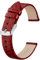 BISONSTRAP Leder Uhrenarmbänder, Weiche Ersatzbänder mit Polierter Schnalle, 10mm, Rot mit Silberner Schnalle