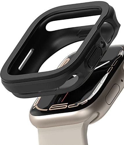 Ringke Air Sports Kompatibel mit Apple Watch Series 9/8/7 (41mm) Hülle und Kompatibel mit Apple Watch Series 6/5/4/SE2/SE (40mm) Hülle, TPU Silikon Flexibel Kratzfest - Black