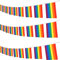 32.8ft Rainbow Pride Bunting Banner with 38 Pennant Flags - Gay LGBT Pride Banner Flag, Colorful Stripes Bunting Banner for Pride Decorations, Pride Month, Home, School, Bars, Garden Decor (Rectangle)